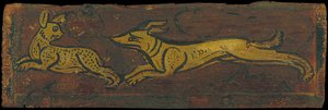 Ceiling Panel with a Dog Pursuing a Hare